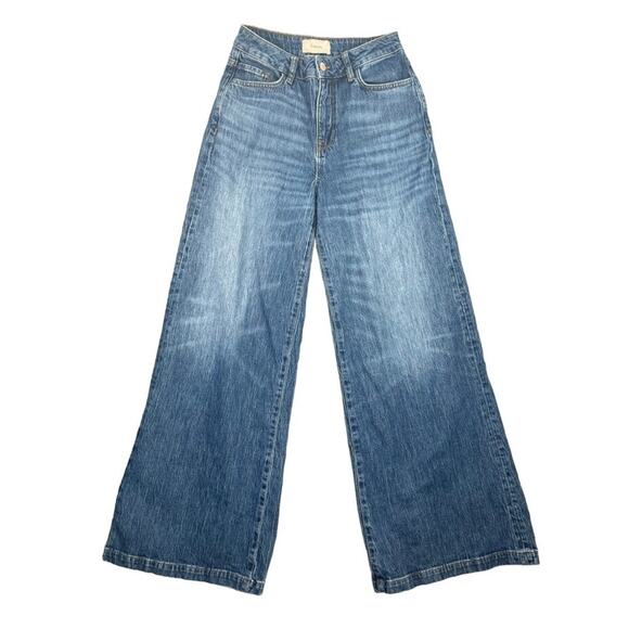 Triarchy Wide Leg Jeans Wide Leg Organic Cotton High Rise size 25 - Picture 1 of 4